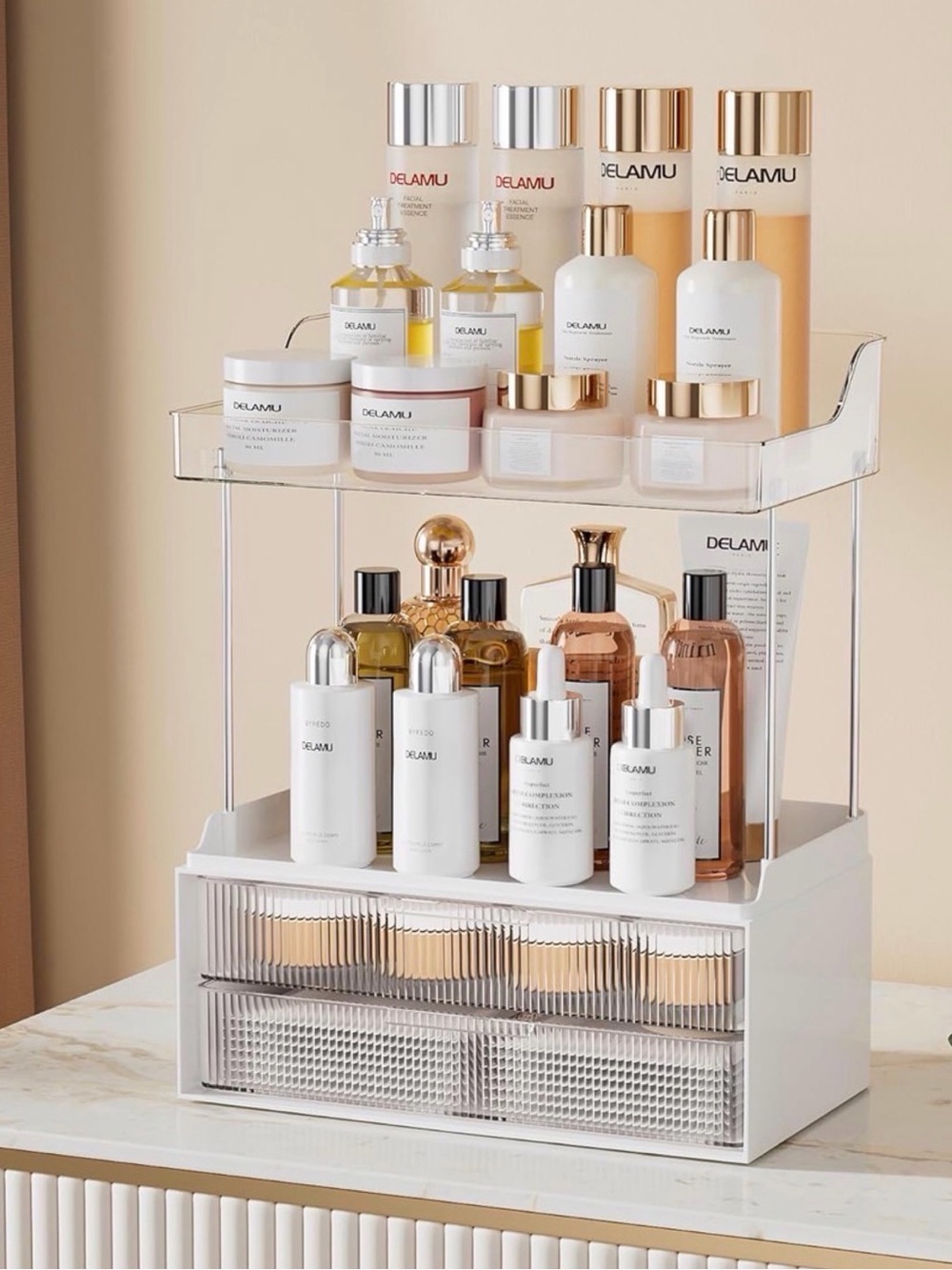Delamu Drawer Type Multi-Layer Storage Rack - Clear